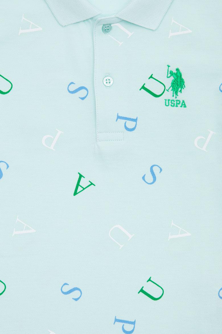 Erkek Çocuk Su Yeşili Polo Yaka Tişört - 50266074020