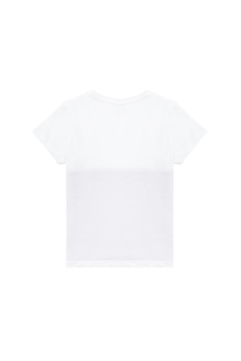 Çocuk Beyaz Bisiklet Yaka Tişört - 50267251007