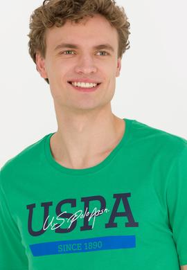 Erkek Yeşil Bisiklet Yaka Tişört - 50264937018