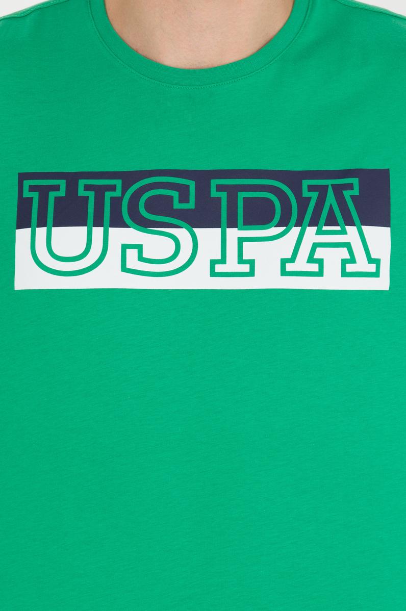 Erkek Yeşil Bisiklet Yaka Tişört