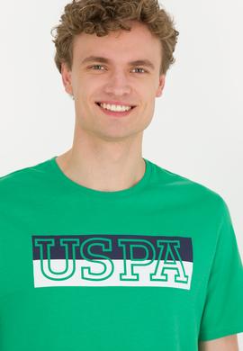 Erkek Yeşil Bisiklet Yaka Tişört - 50264954017