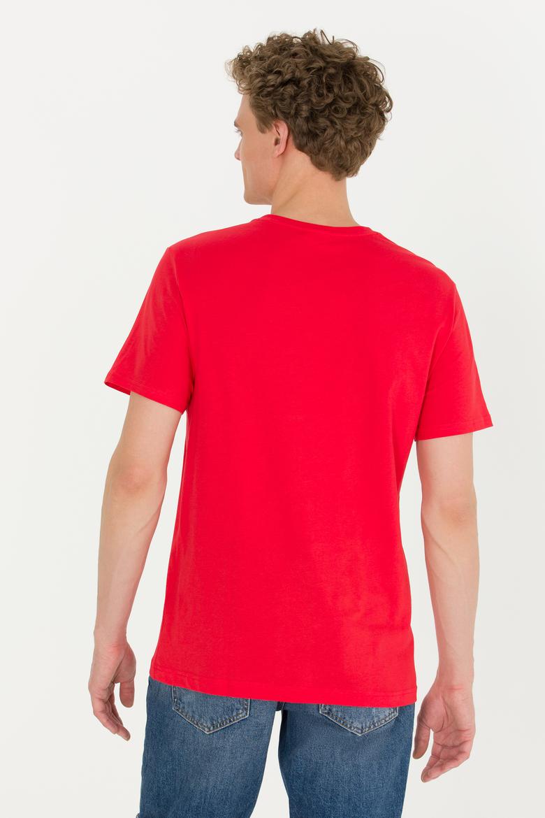 Erkek Kırmızı Bisiklet Yaka Tişört - 50264954049