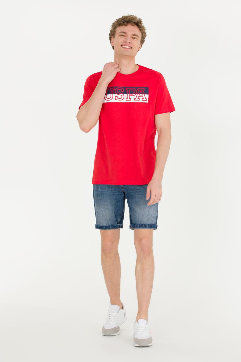 Erkek Kırmızı Bisiklet Yaka Tişört - 50264954049