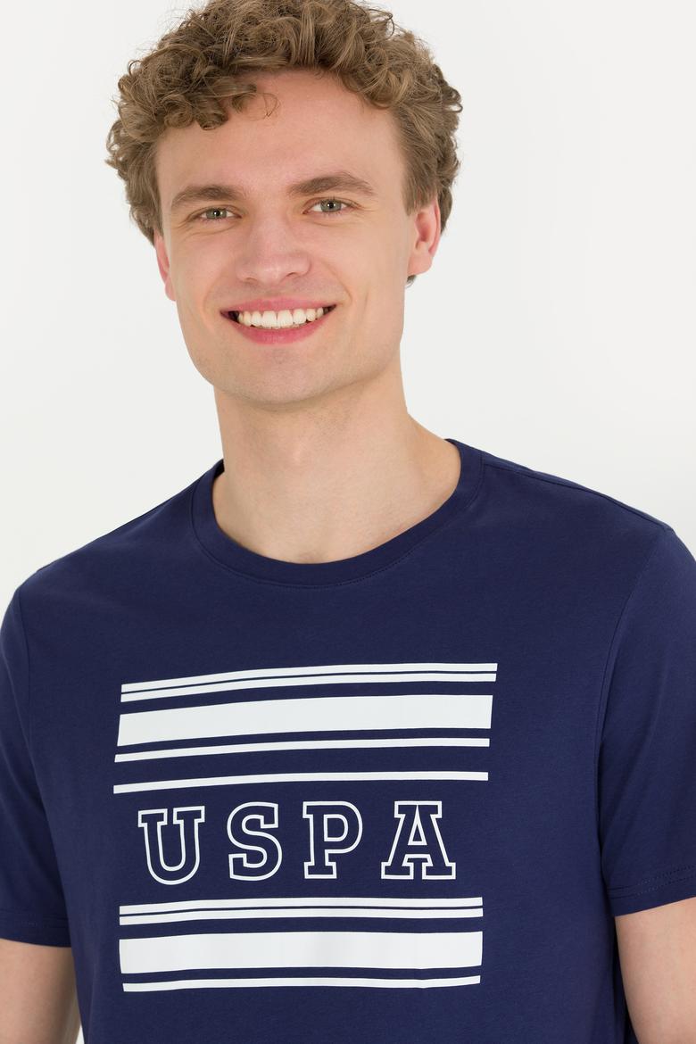 Erkek Lacivert Bisiklet Yaka Tişört - 50264961007