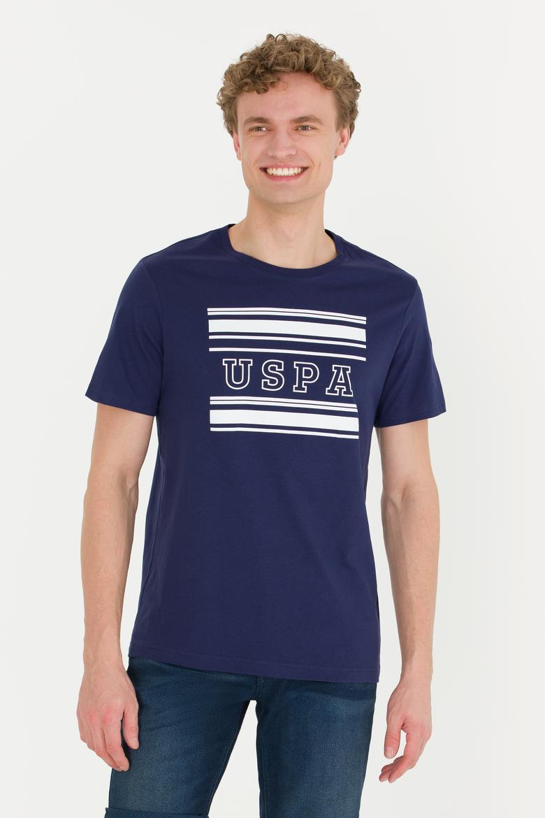 Erkek Lacivert Bisiklet Yaka Tişört - 50264961007