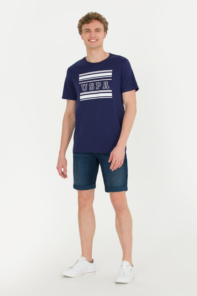 Erkek Lacivert Bisiklet Yaka Tişört - 50264961007