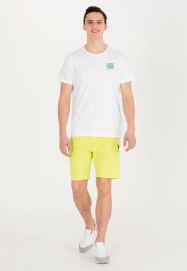 Erkek Beyaz Bisiklet Yaka Tişört - 50264977006