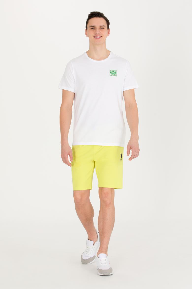 Erkek Beyaz Bisiklet Yaka Tişört - 50264977006