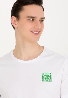 Erkek Beyaz Bisiklet Yaka Tişört - 50264977006