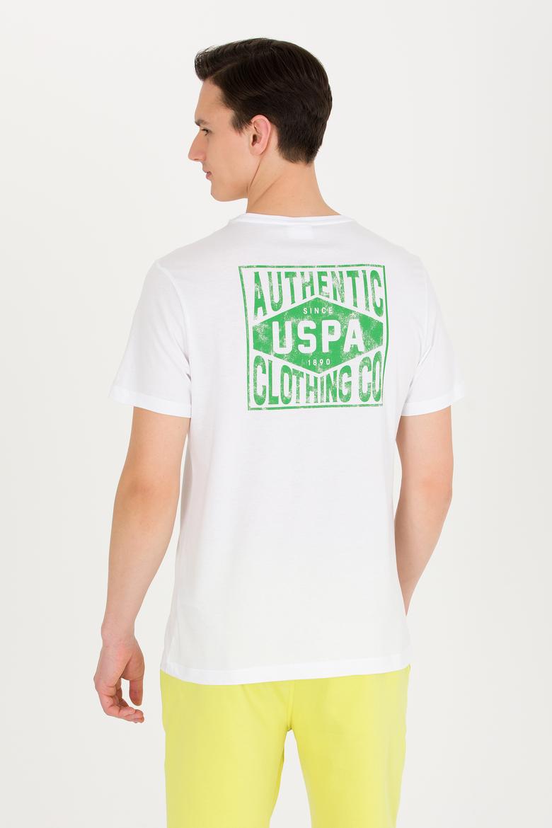 Erkek Beyaz Bisiklet Yaka Tişört - 50264977006