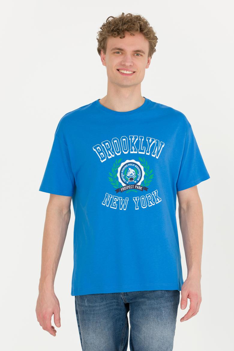 Erkek Saks Comfort Bisiklet Yaka Tişört - 50264933017