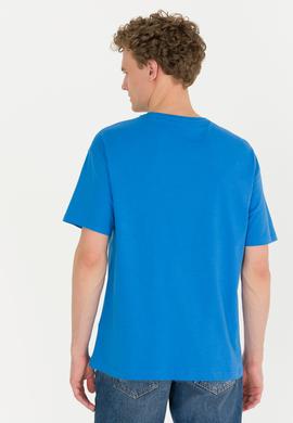 Erkek Saks Comfort Bisiklet Yaka Tişört - 50264933017