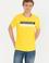 Erkek Koyu Sarı Bisiklet Yaka Tişört