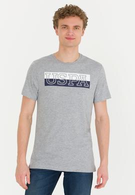 Erkek Gri Melanj Bisiklet Yaka Tişört - 50264954078