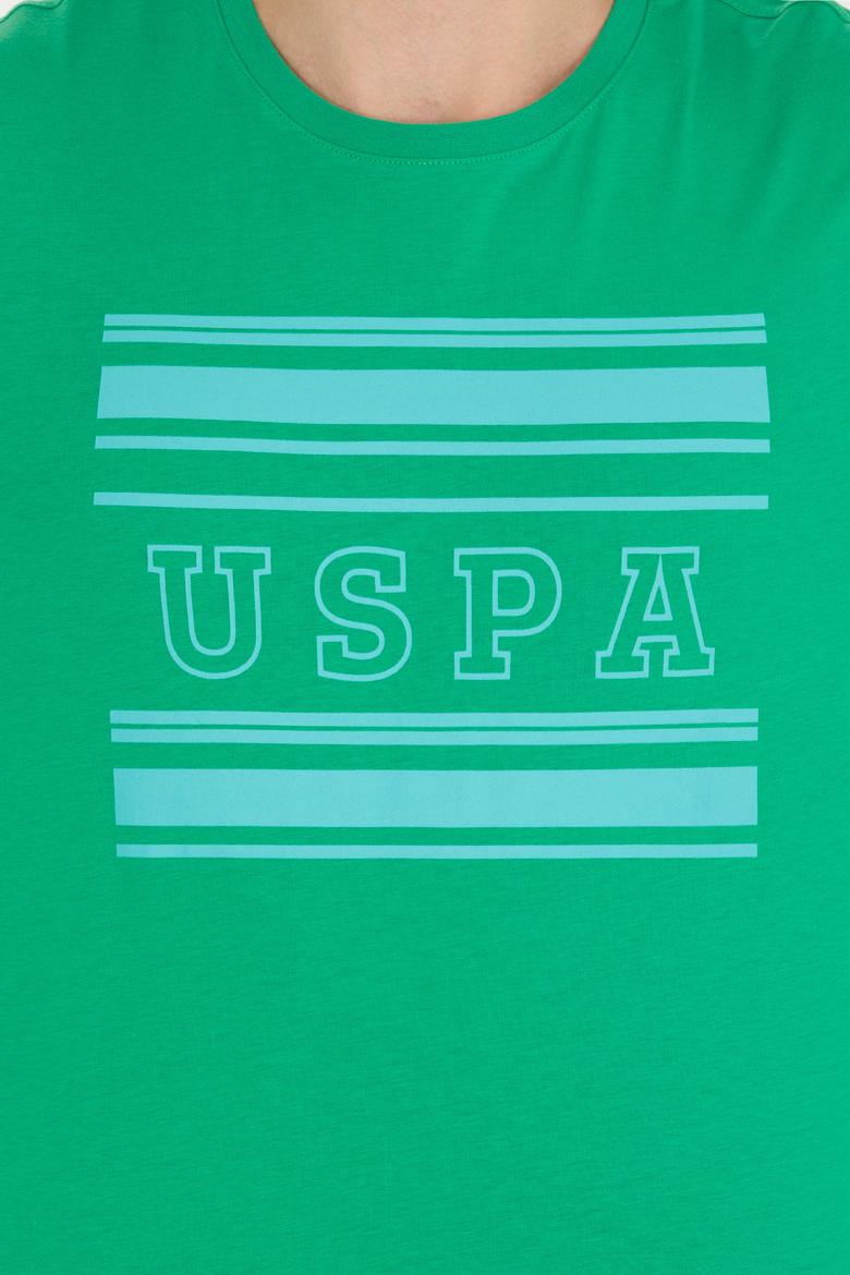 Erkek Yeşil Bisiklet Yaka Tişört - 50264961050