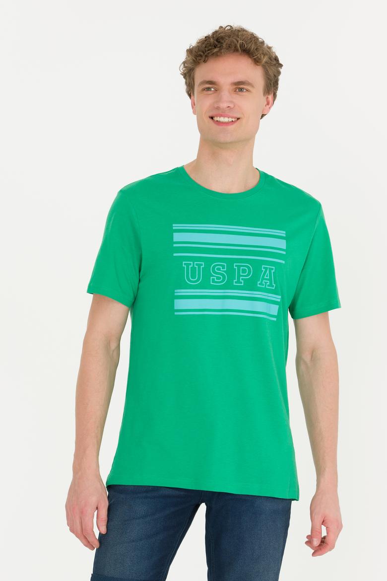 Erkek Yeşil Bisiklet Yaka Tişört