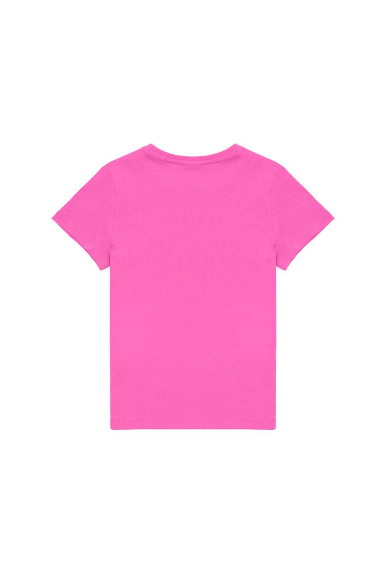 Çocuk Pembe Bisiklet Yaka Tişört - 50266039060