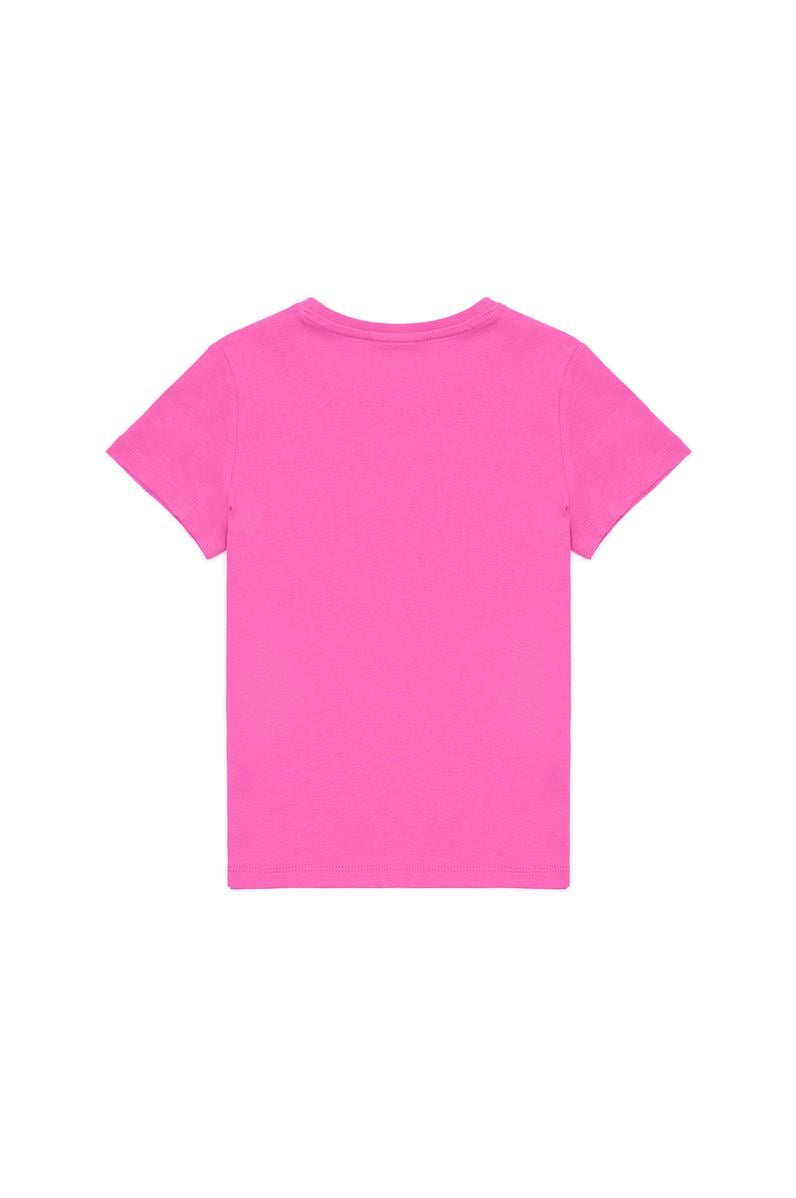 Çocuk Pembe Bisiklet Yaka Tişört