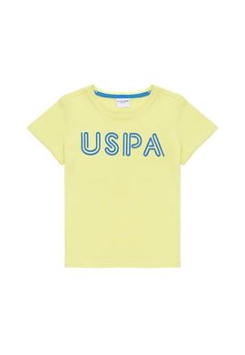 Çocuk Neon Sarı Bisiklet Yaka Tişört - 50266039078