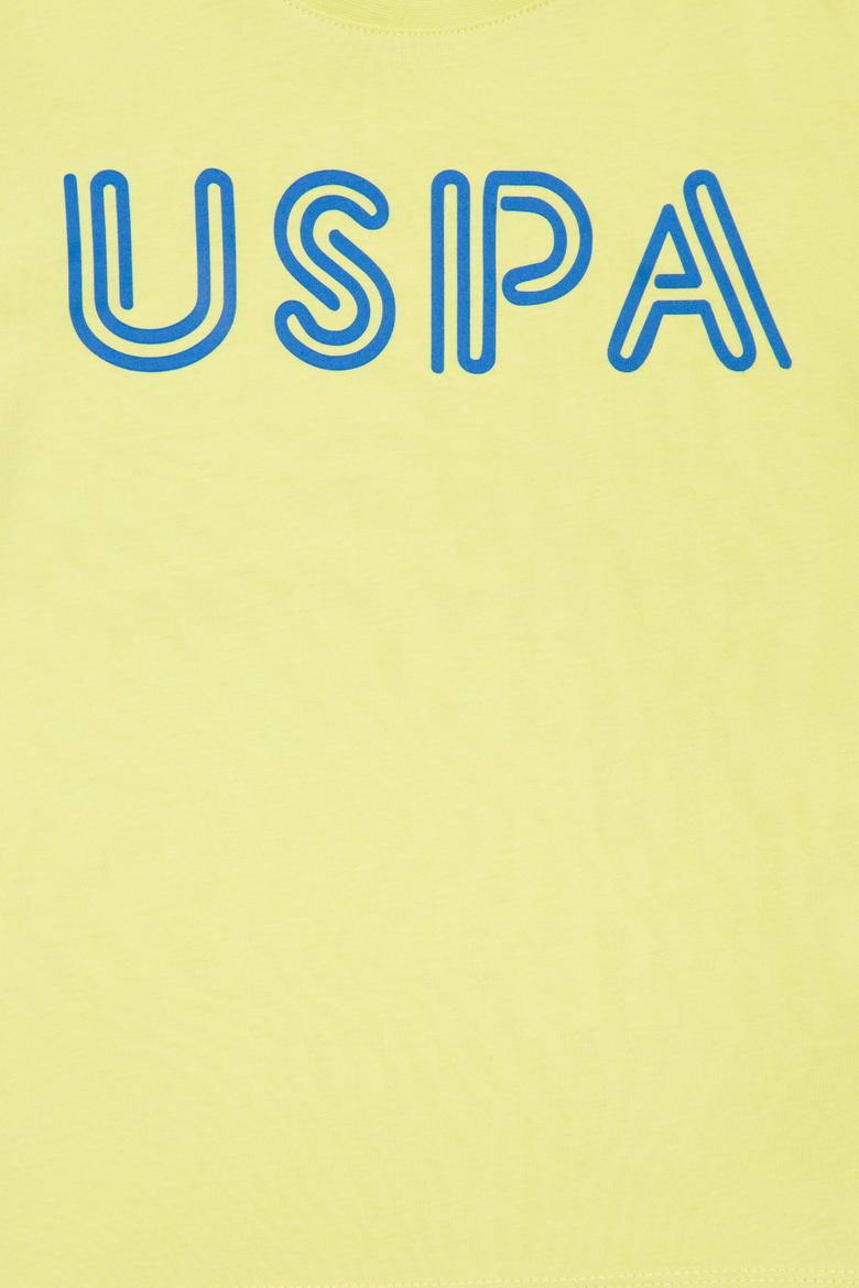 Çocuk Neon Sarı Bisiklet Yaka Tişört - 50266039078