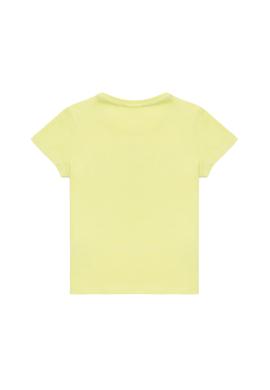 Çocuk Neon Sarı Bisiklet Yaka Tişört - 50266039078