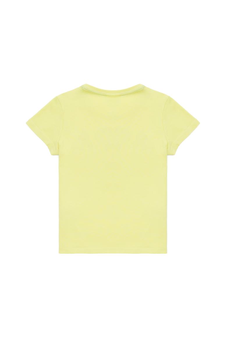 Çocuk Neon Sarı Bisiklet Yaka Tişört - 50266039078