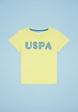 Çocuk Neon Sarı Bisiklet Yaka Tişört - 50266039078