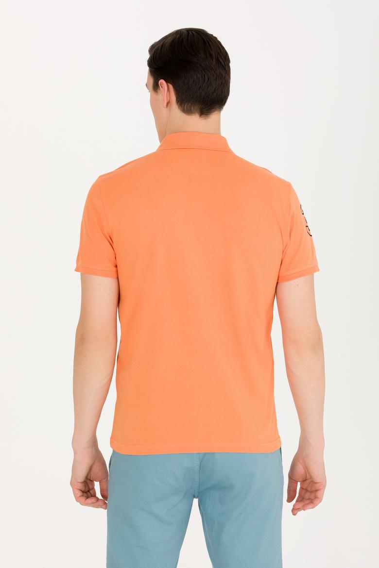 Erkek Turuncu Basic Polo Yaka Tişört - 50264891129
