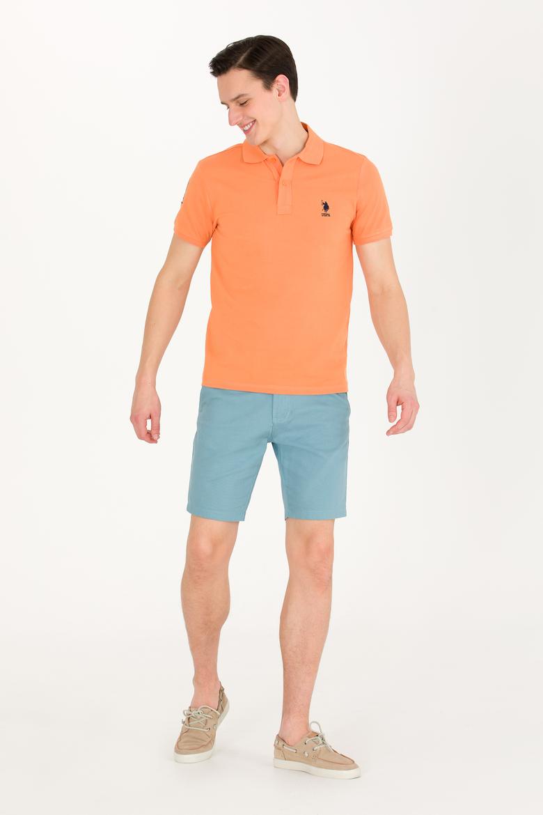 Erkek Turuncu Basic Polo Yaka Tişört - 50264891129