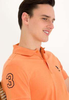 Erkek Turuncu Basic Polo Yaka Tişört - 50264891129