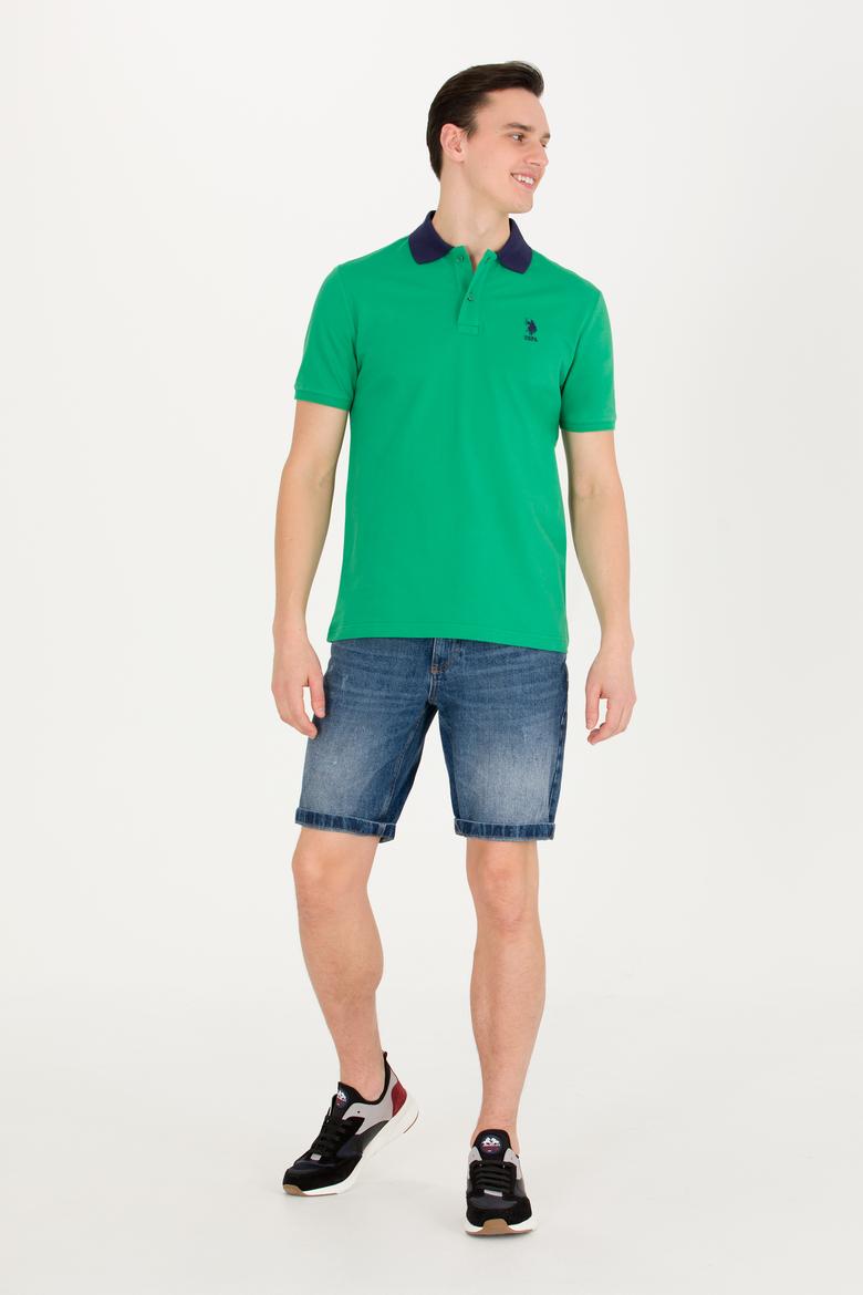 Erkek Yeşil Polo Yaka Tişört - 50264895059