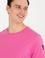 Erkek Pembe Basic Bisiklet Yaka Tişört
