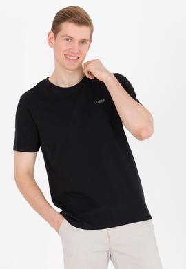 Erkek Siyah Basic Bisiklet Yaka Tişört - 50264918098