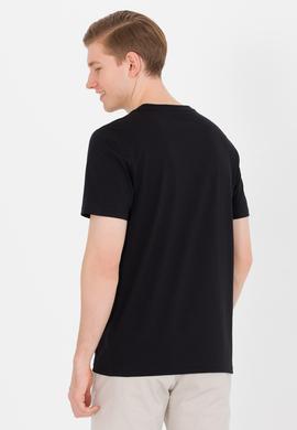 Erkek Siyah Basic Bisiklet Yaka Tişört - 50264918098