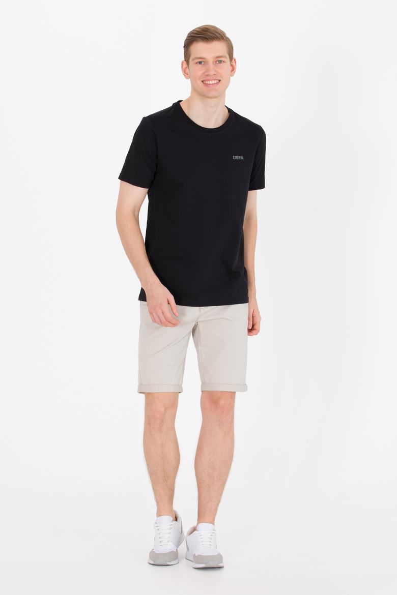 Erkek Siyah Basic Bisiklet Yaka Tişört - 50264918098