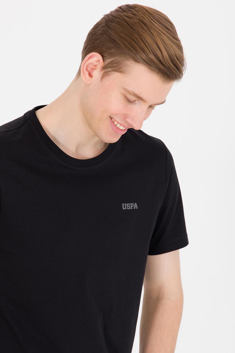 Erkek Siyah Basic Bisiklet Yaka Tişört - 50264918098