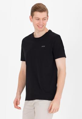 Erkek Siyah Basic Bisiklet Yaka Tişört - 50264918098