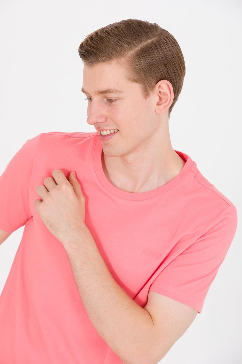 Erkek Somon Basic Bisiklet Yaka Tişört - 50264918108