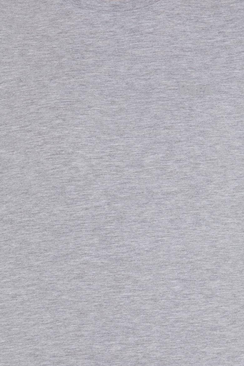 Erkek Gri Melanj Basic Bisiklet Yaka Tişört - 50264918188