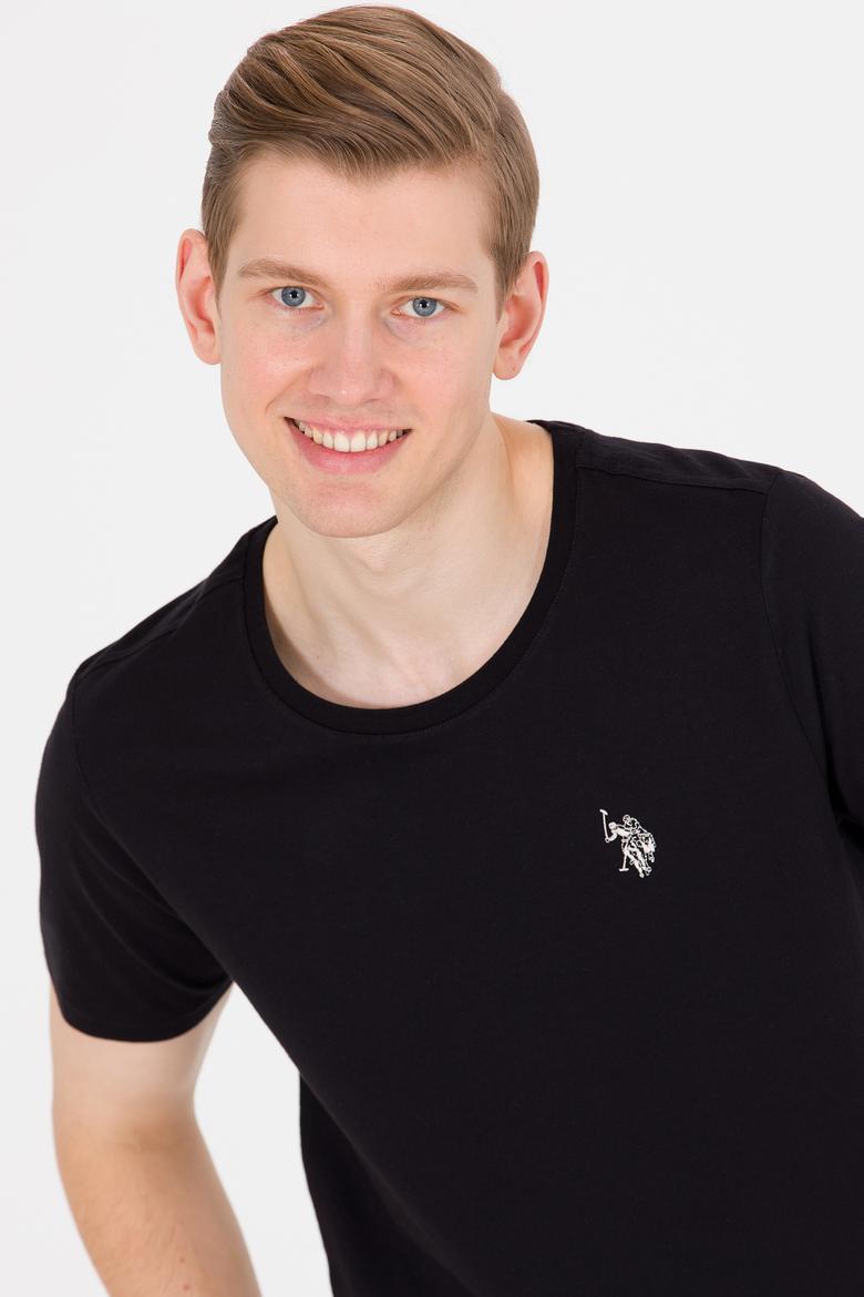 Erkek Siyah Bisiklet Yaka Tişört - 50264942036