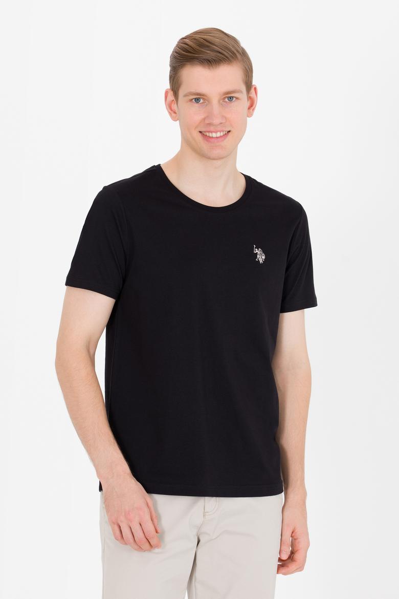 Erkek Siyah Bisiklet Yaka Tişört - 50264942036