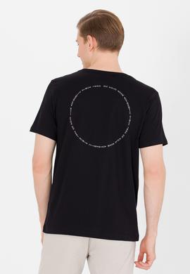 Erkek Siyah Bisiklet Yaka Tişört - 50264942036