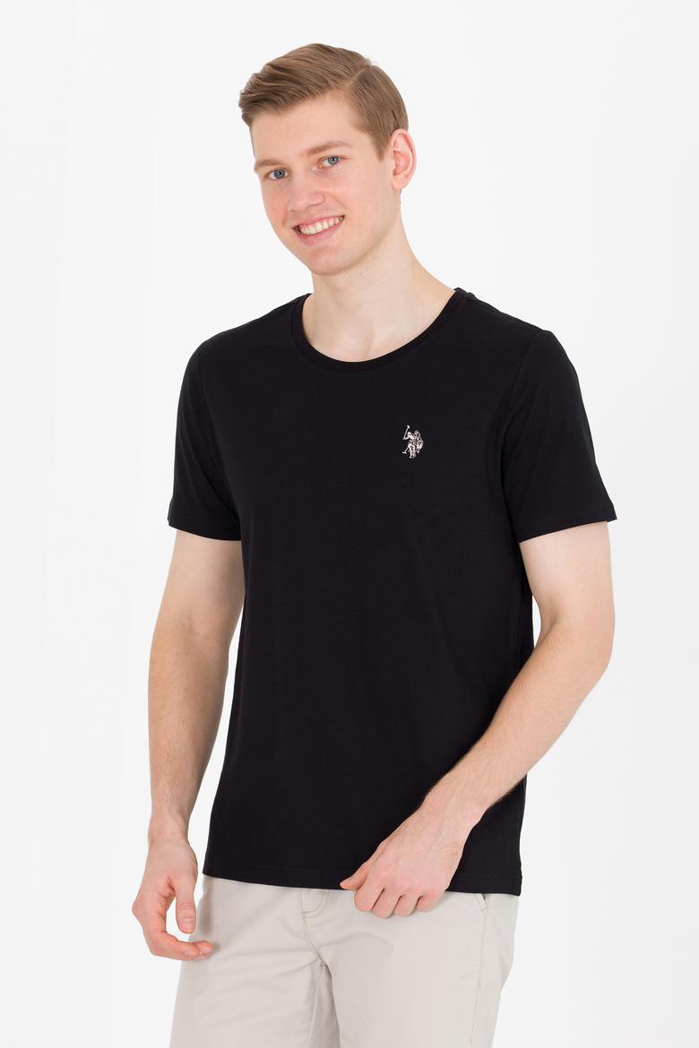 Erkek Siyah Bisiklet Yaka Tişört - 50264942036