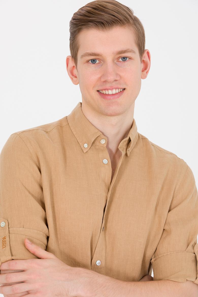 Erkek Camel Uzun Kollu Gömlek - 50267490016