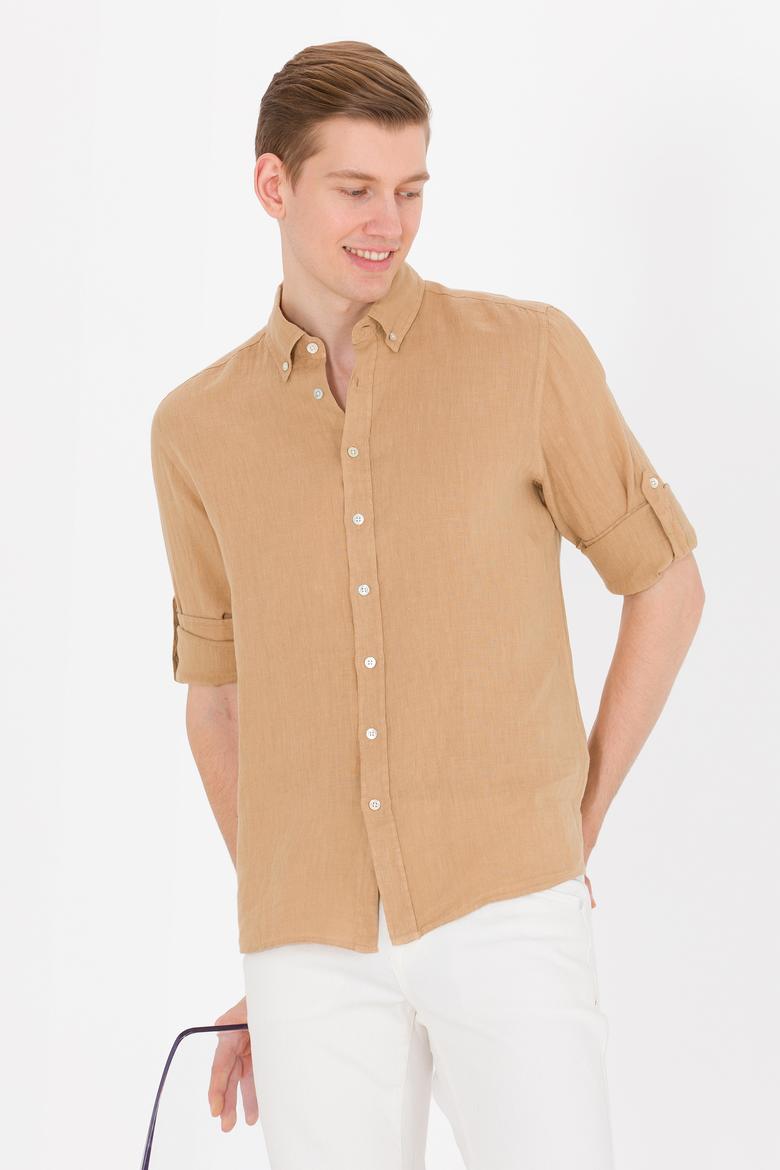 Erkek Camel Uzun Kollu Gömlek - 50267490016