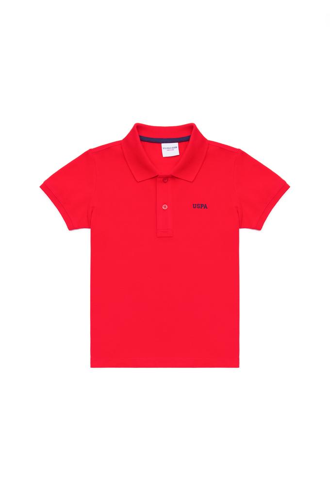 Erkek Çocuk Kırmızı Basic Polo Yaka Tişört