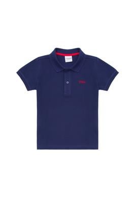 Erkek Çocuk Lacivert Basic Polo Yaka Tişört - 50266041012