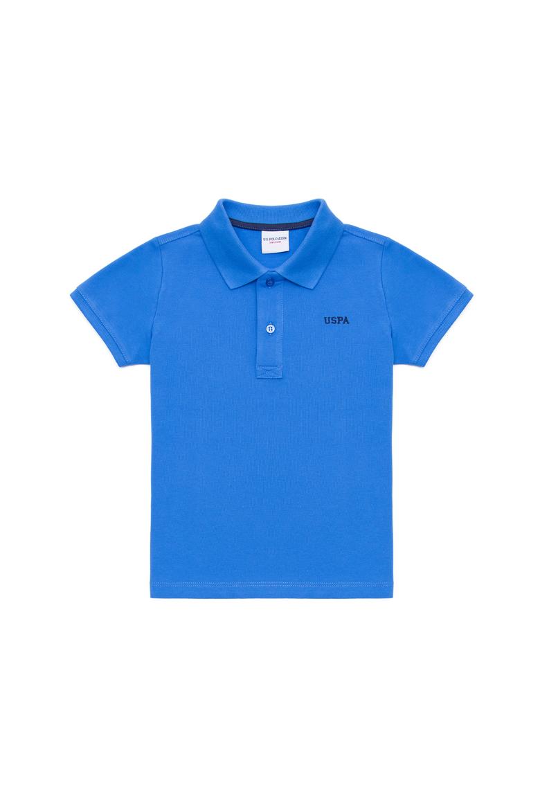 Erkek Çocuk Saks Basic Polo Yaka Tişört - 50266041067