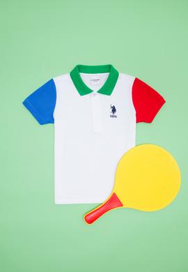 Erkek Çocuk Beyaz Polo Yaka Tişört - 50266065028