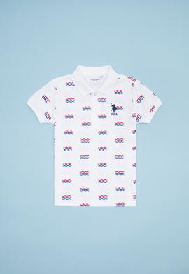 Erkek Çocuk Beyaz Polo Yaka Tişört - 50266077007